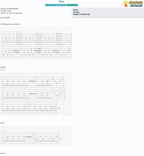 putas cord|PUTA CHORDS by Extremoduro @ Ultimate.